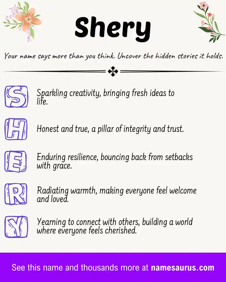 Acrostic poem about Shery.