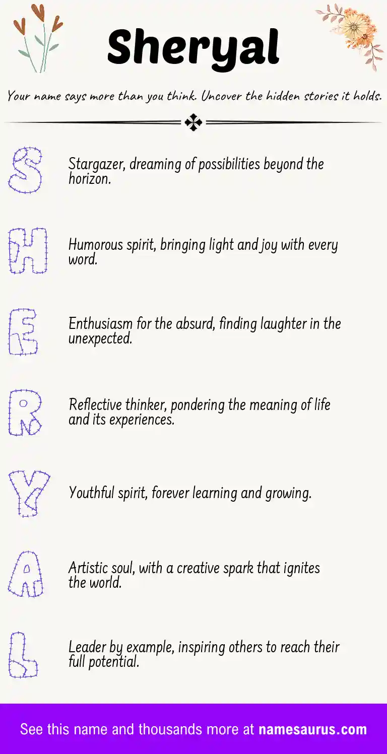 Acrostic poem about Sheryal.