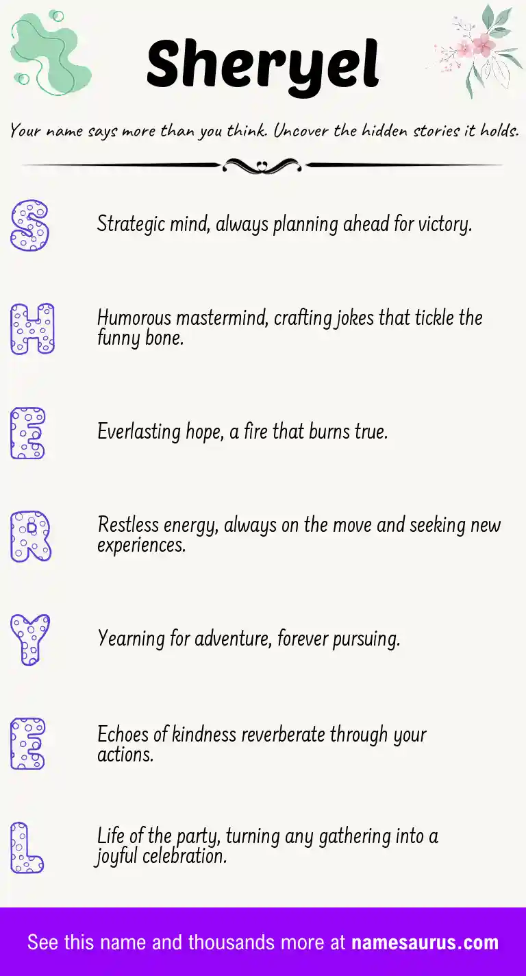 Acrostic poem about Sheryel.