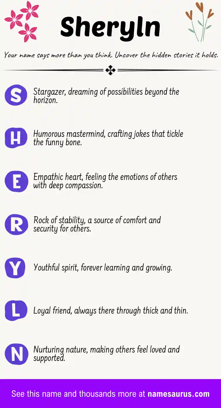 Acrostic poem about Sheryln.
