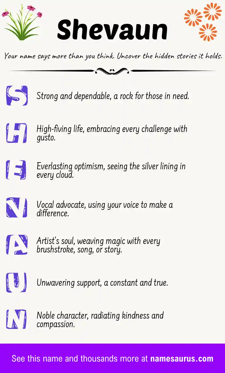 Acrostic poem about Shevaun.