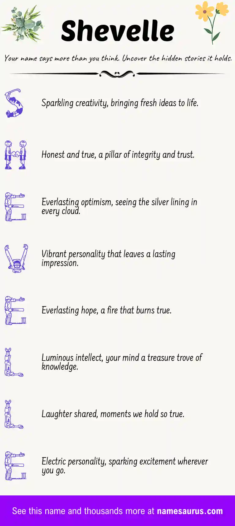 Acrostic poem about Shevelle.