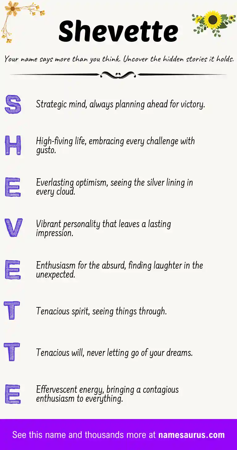 Acrostic poem about Shevette.