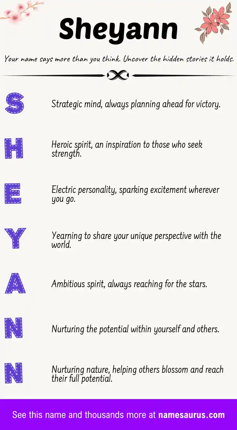 Acrostic poem about Sheyann.