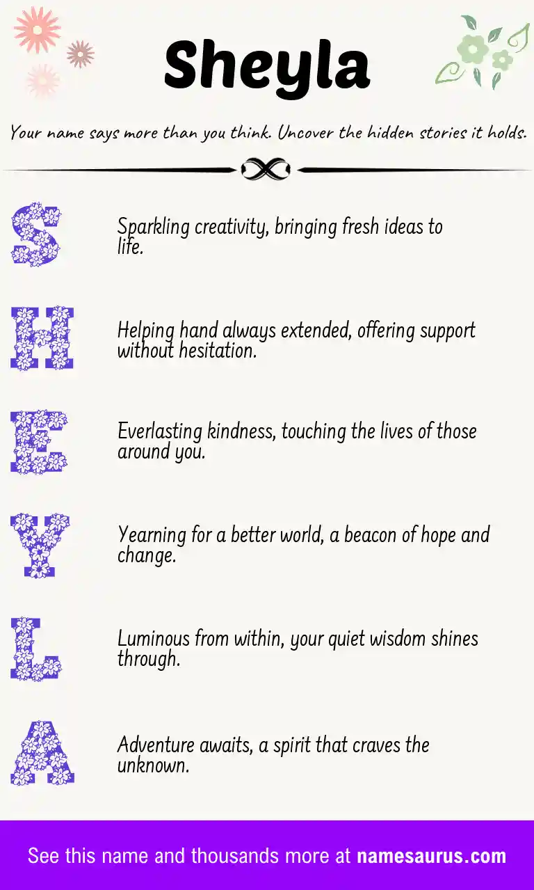 Acrostic poem about Sheyla.