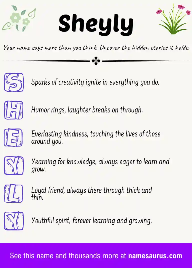 Acrostic poem about Sheyly.