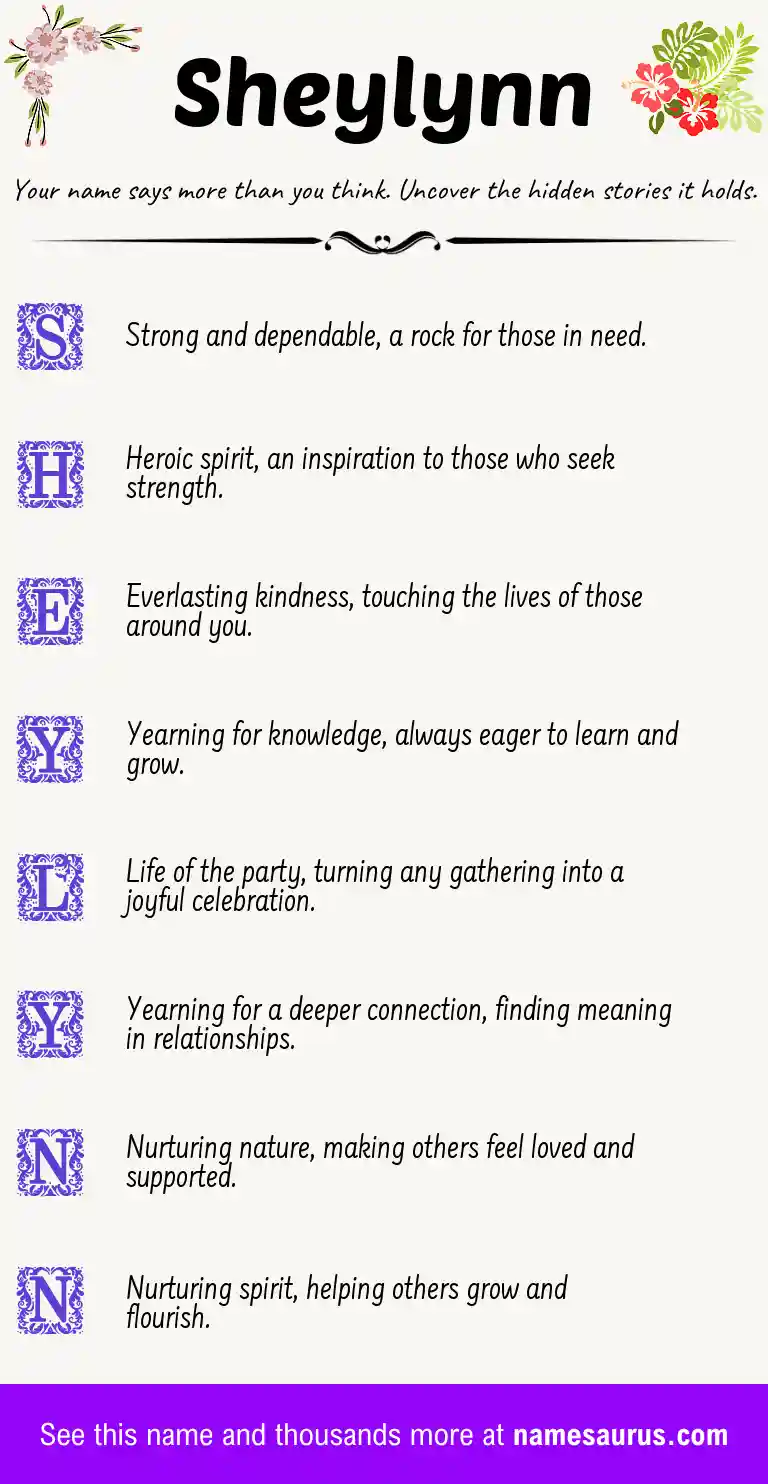 Acrostic poem about Sheylynn.