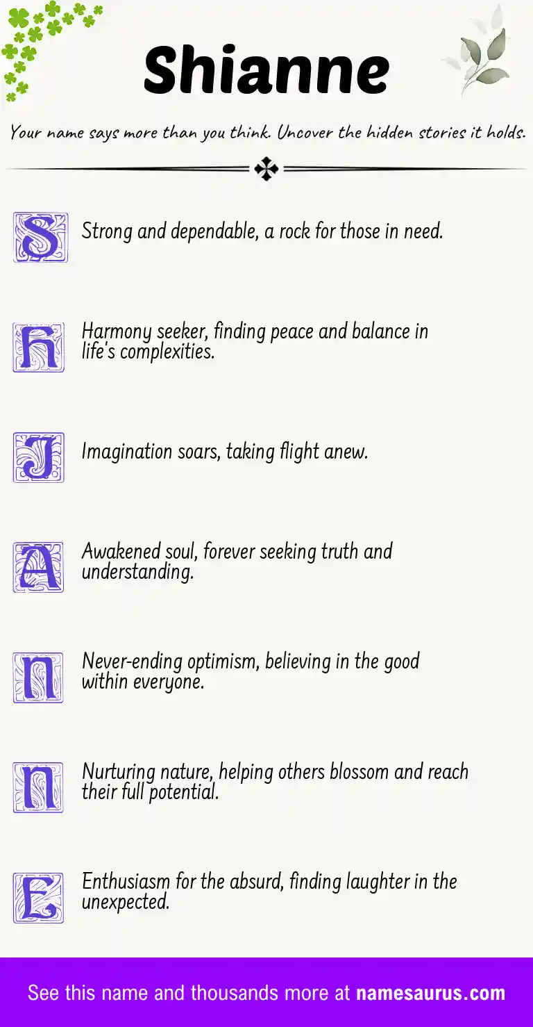 Acrostic poem about Shianne.