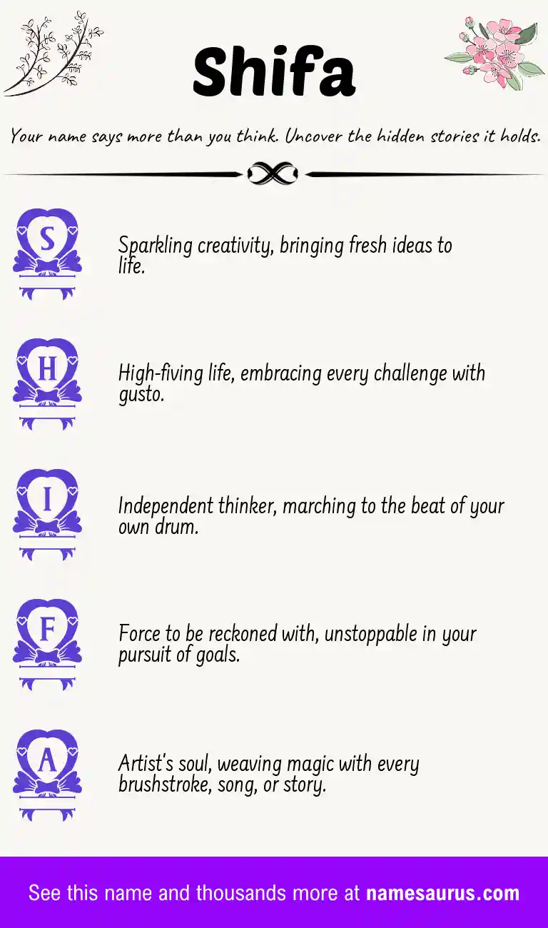 Acrostic poem about Shifa.