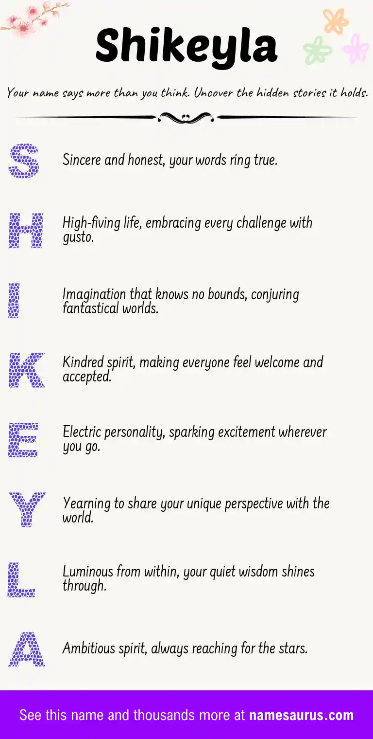 Acrostic poem about Shikeyla.