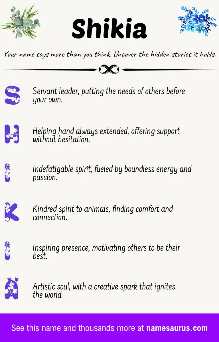 Acrostic poem about Shikia.