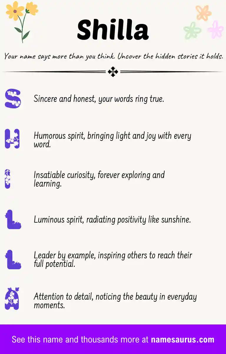 Acrostic poem about Shilla.