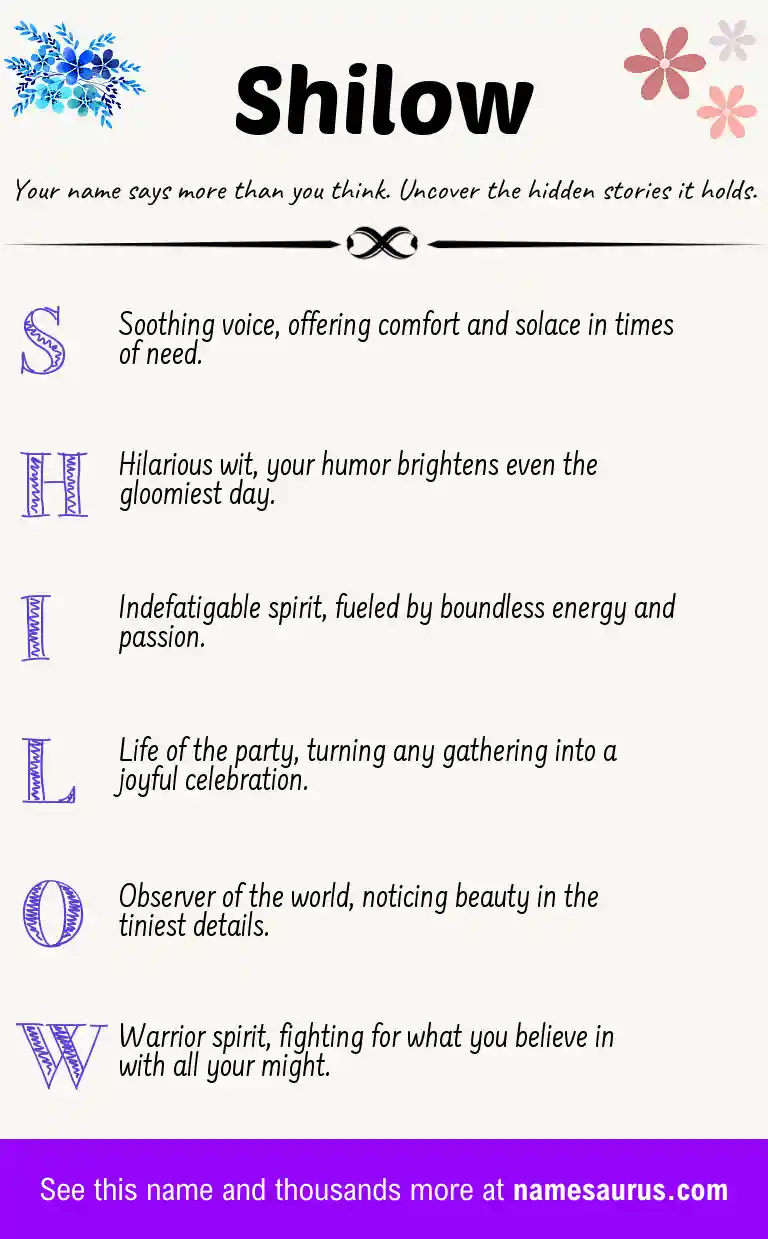Acrostic poem about Shilow.