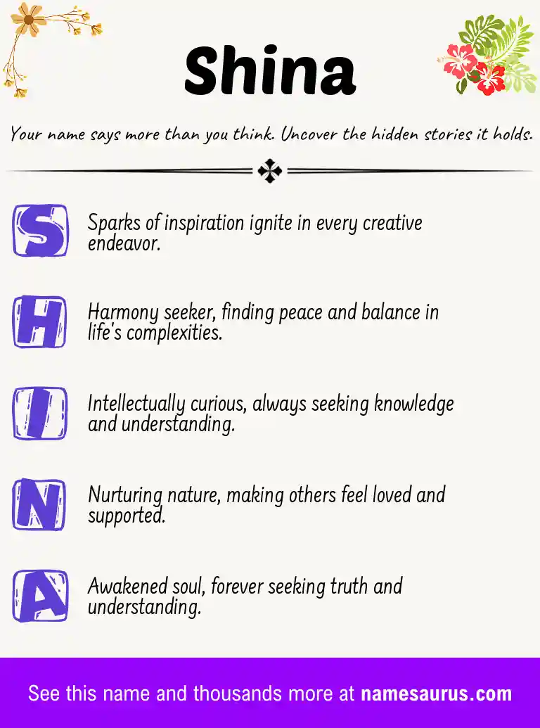 Acrostic poem about Shina.