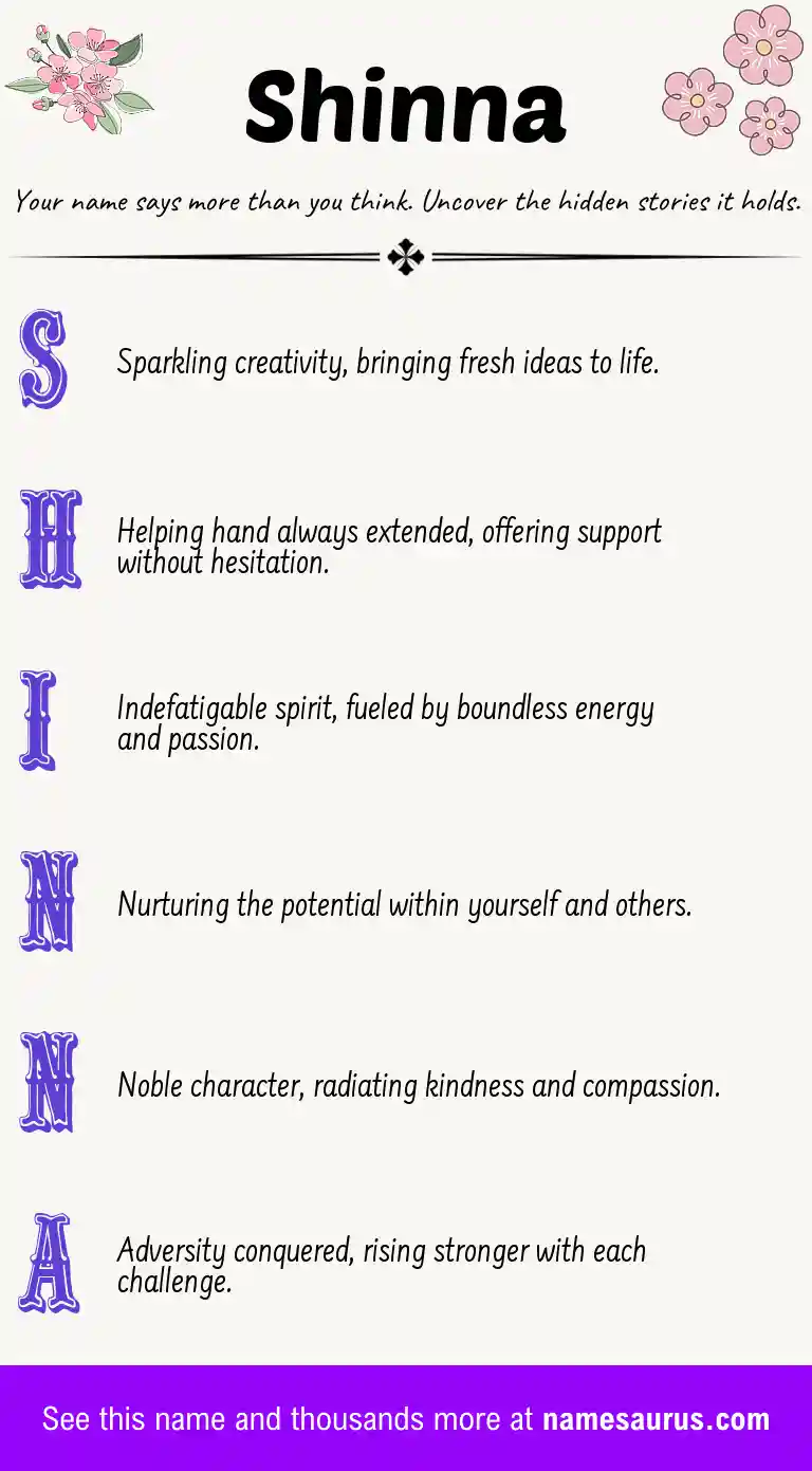 Acrostic poem about Shinna.