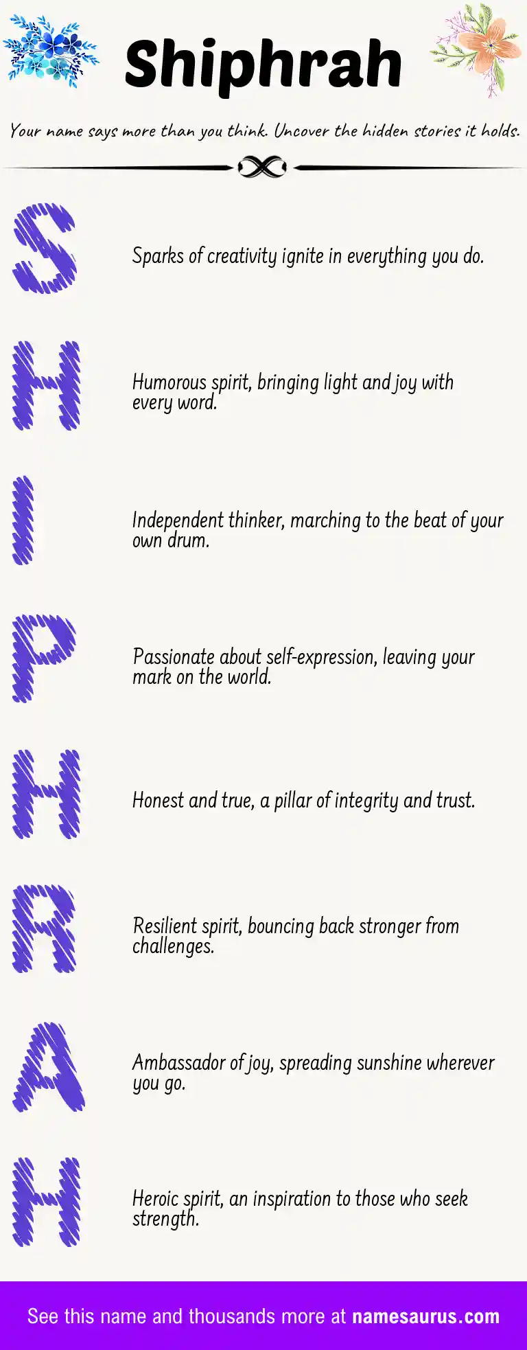 Acrostic poem about Shiphrah.