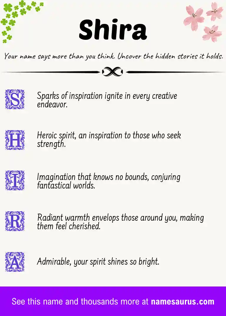 Acrostic poem about Shira.