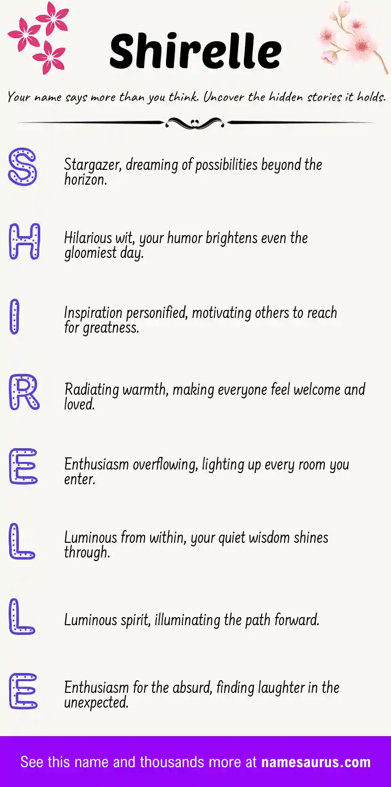 Acrostic poem about Shirelle.