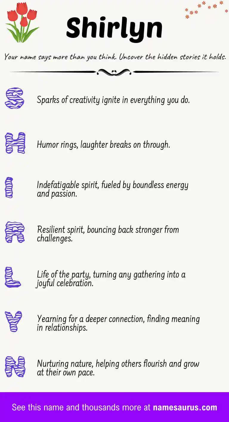Acrostic poem about Shirlyn.