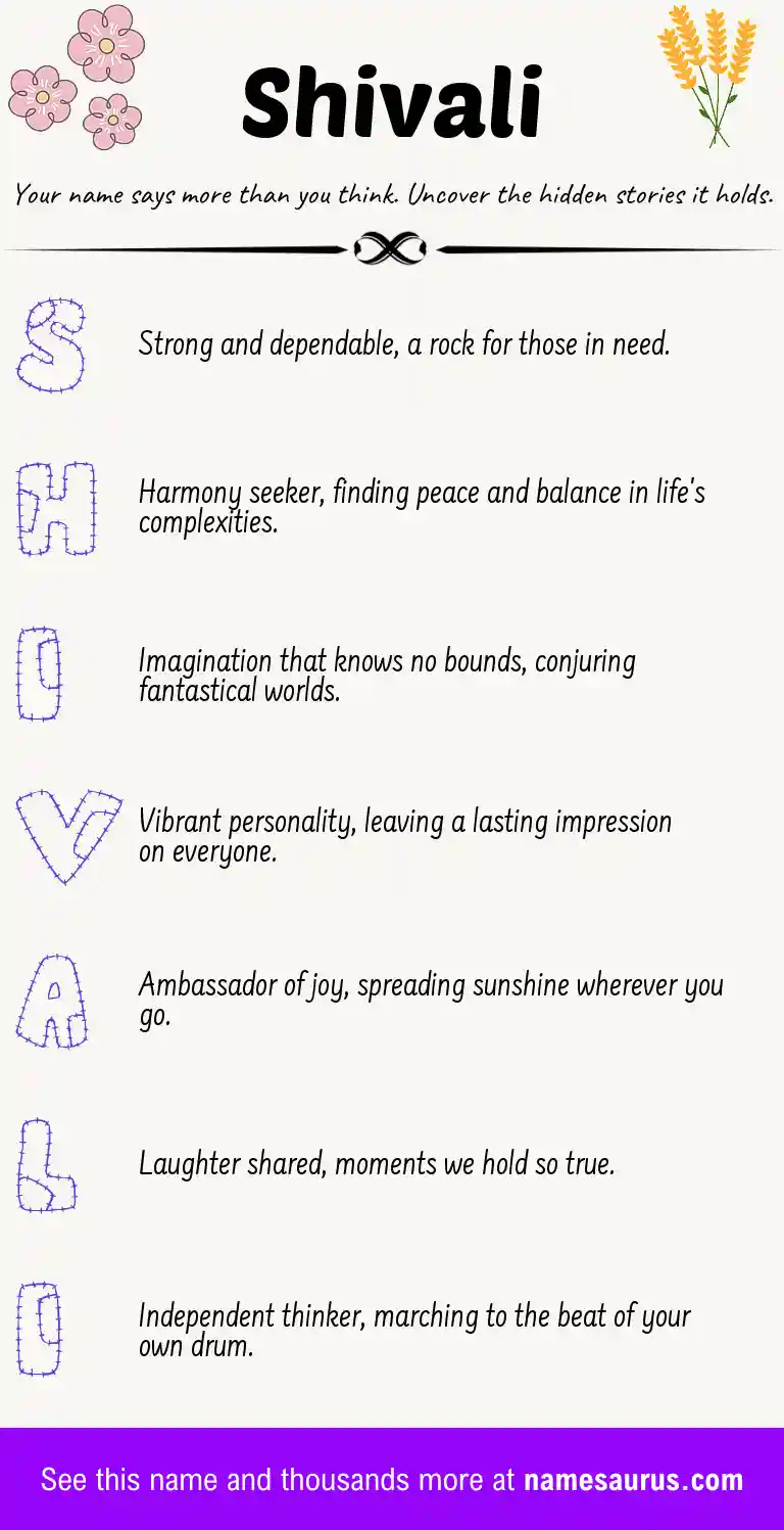 Acrostic poem about Shivali.