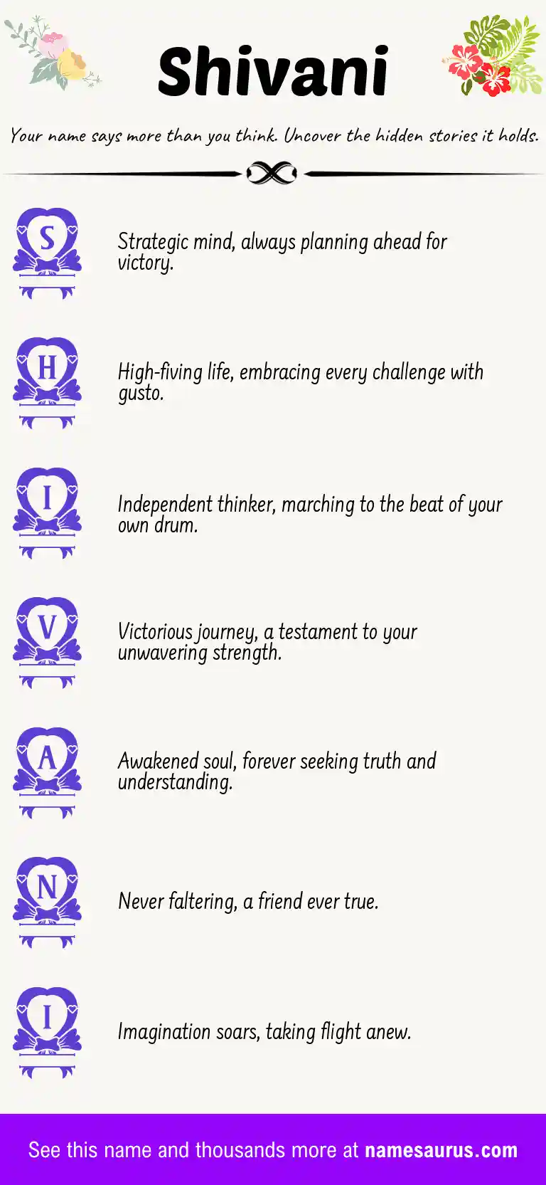 Acrostic poem about Shivani.