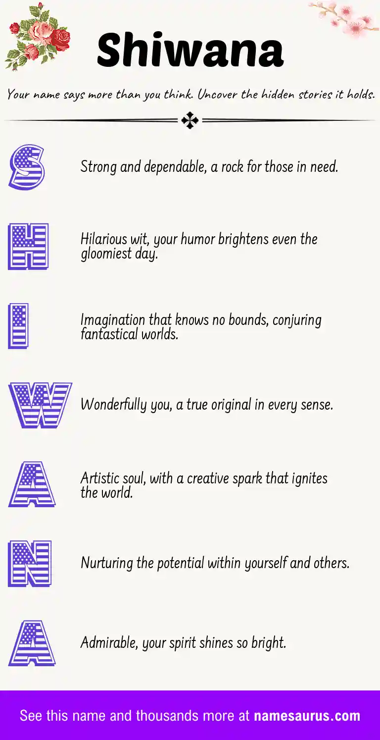 Acrostic poem about Shiwana.