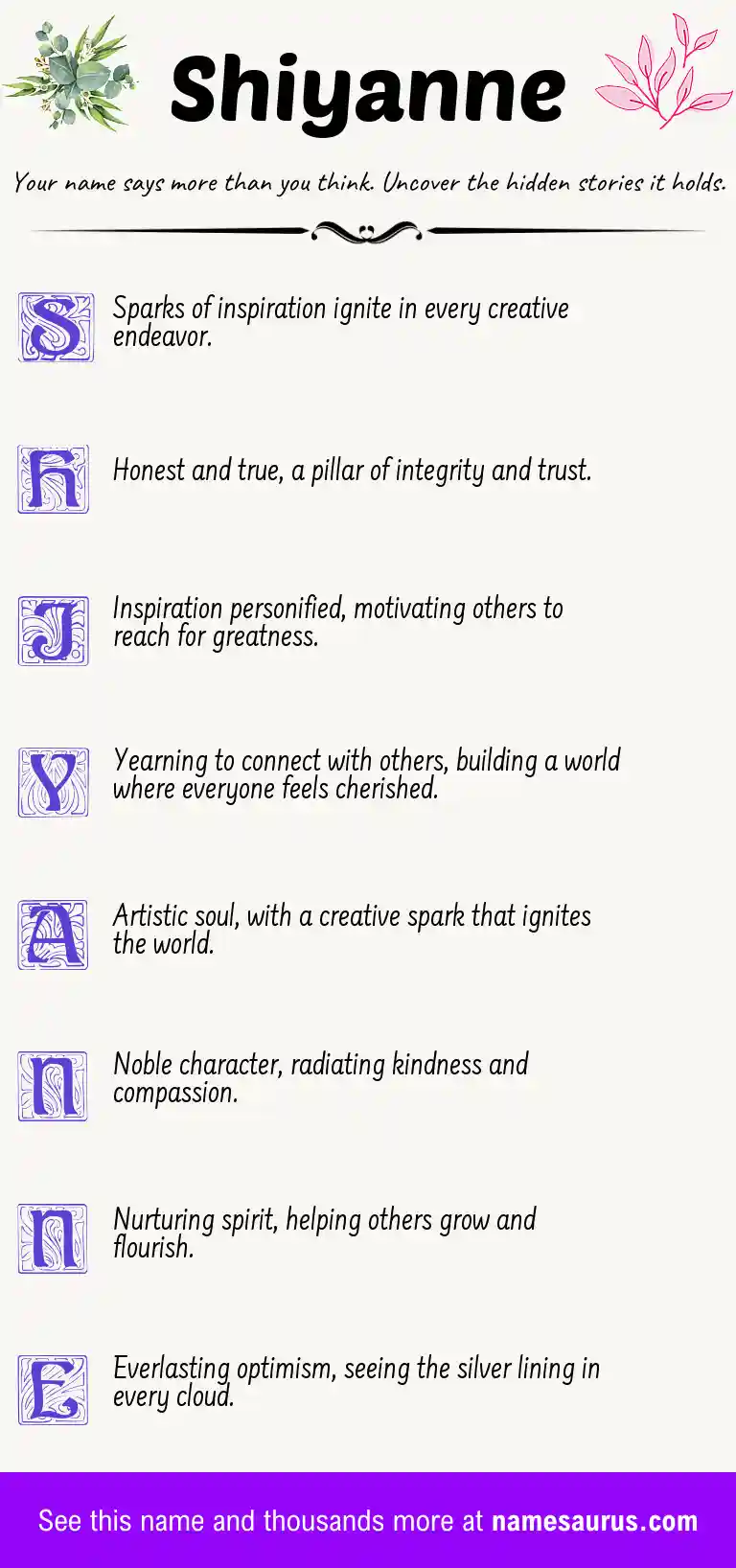 Acrostic poem about Shiyanne.