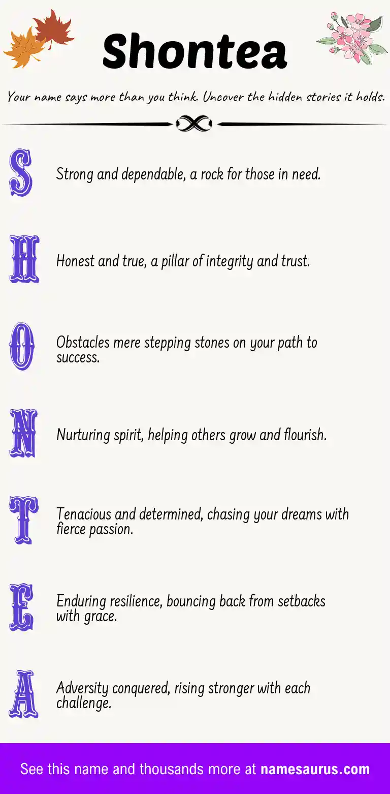 Acrostic poem about Shontea.