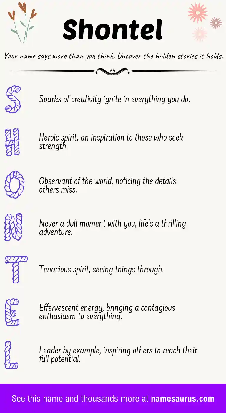 Acrostic poem about Shontel.