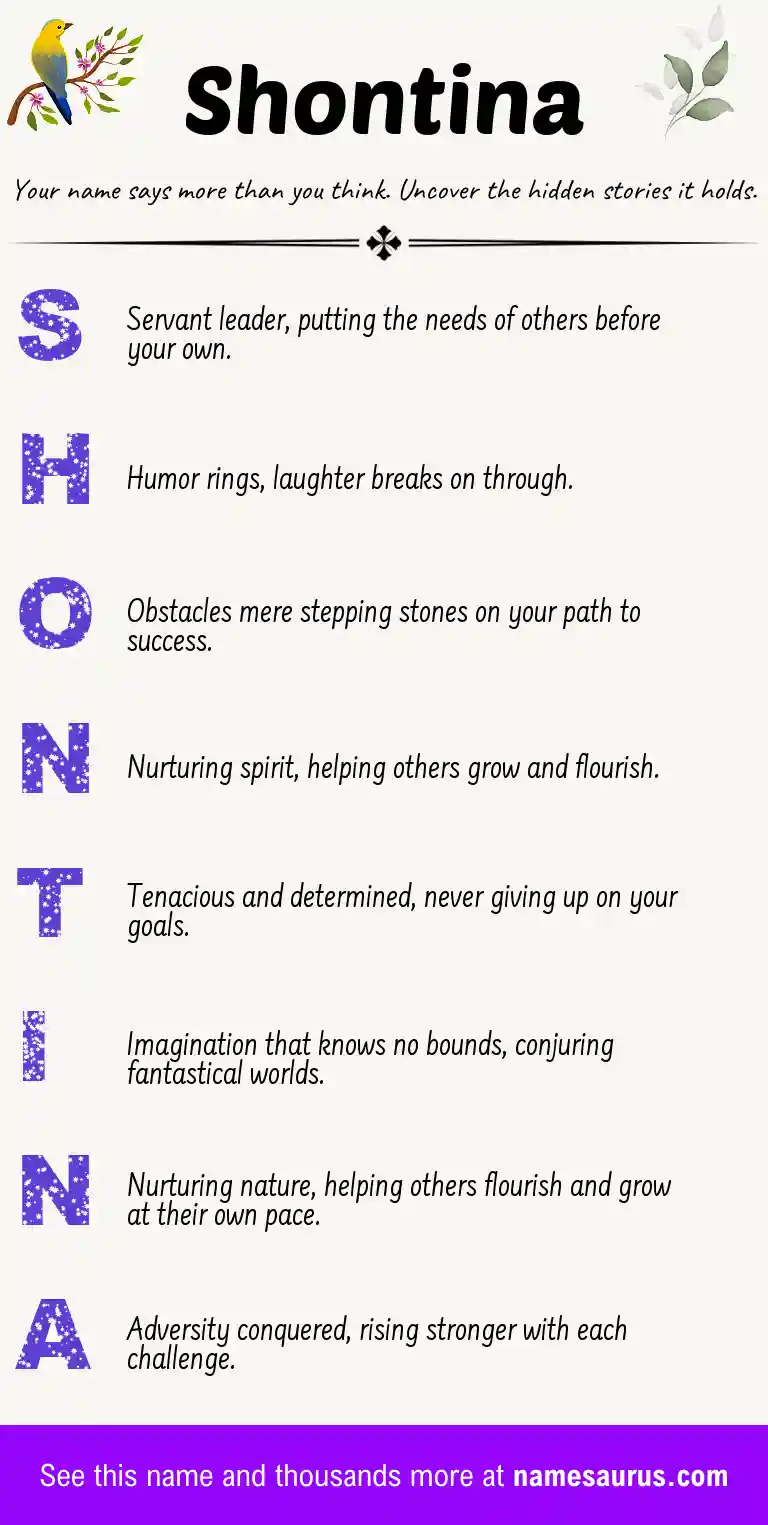 Acrostic poem about Shontina.