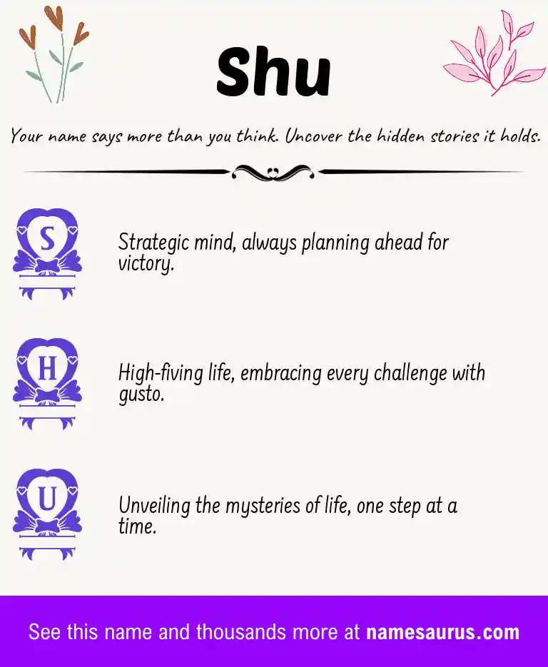 Acrostic poem about Shu.
