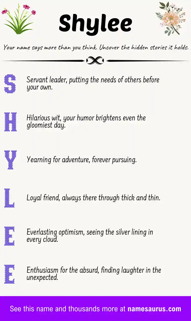 Acrostic poem about Shylee.