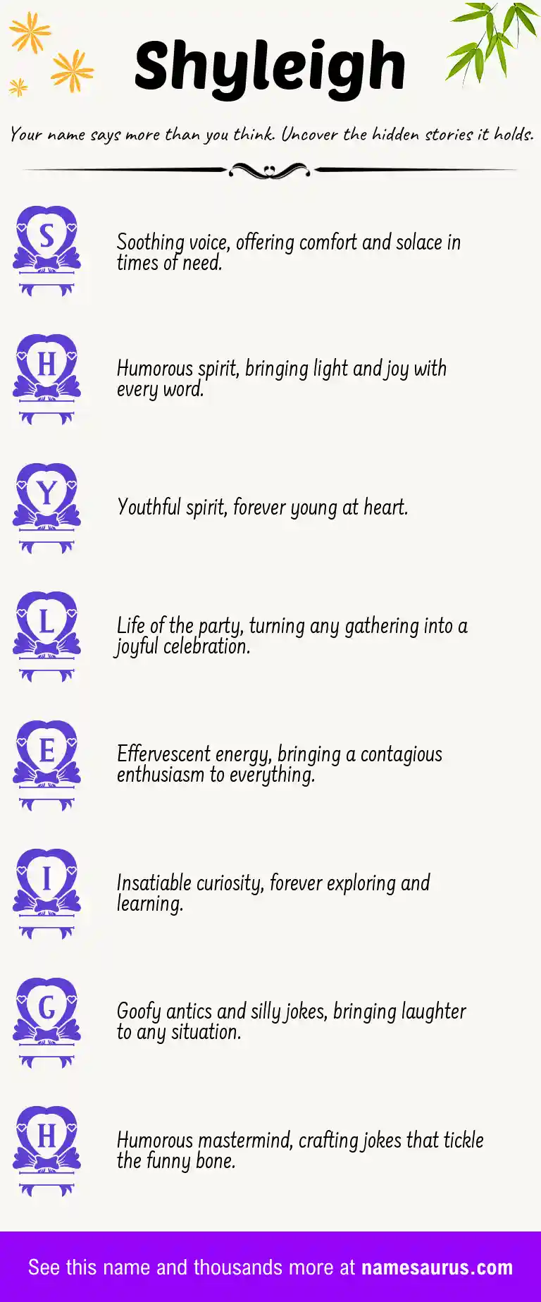 Acrostic poem about Shyleigh.