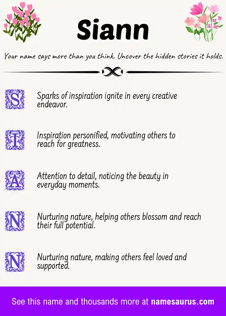 Acrostic poem about Siann.