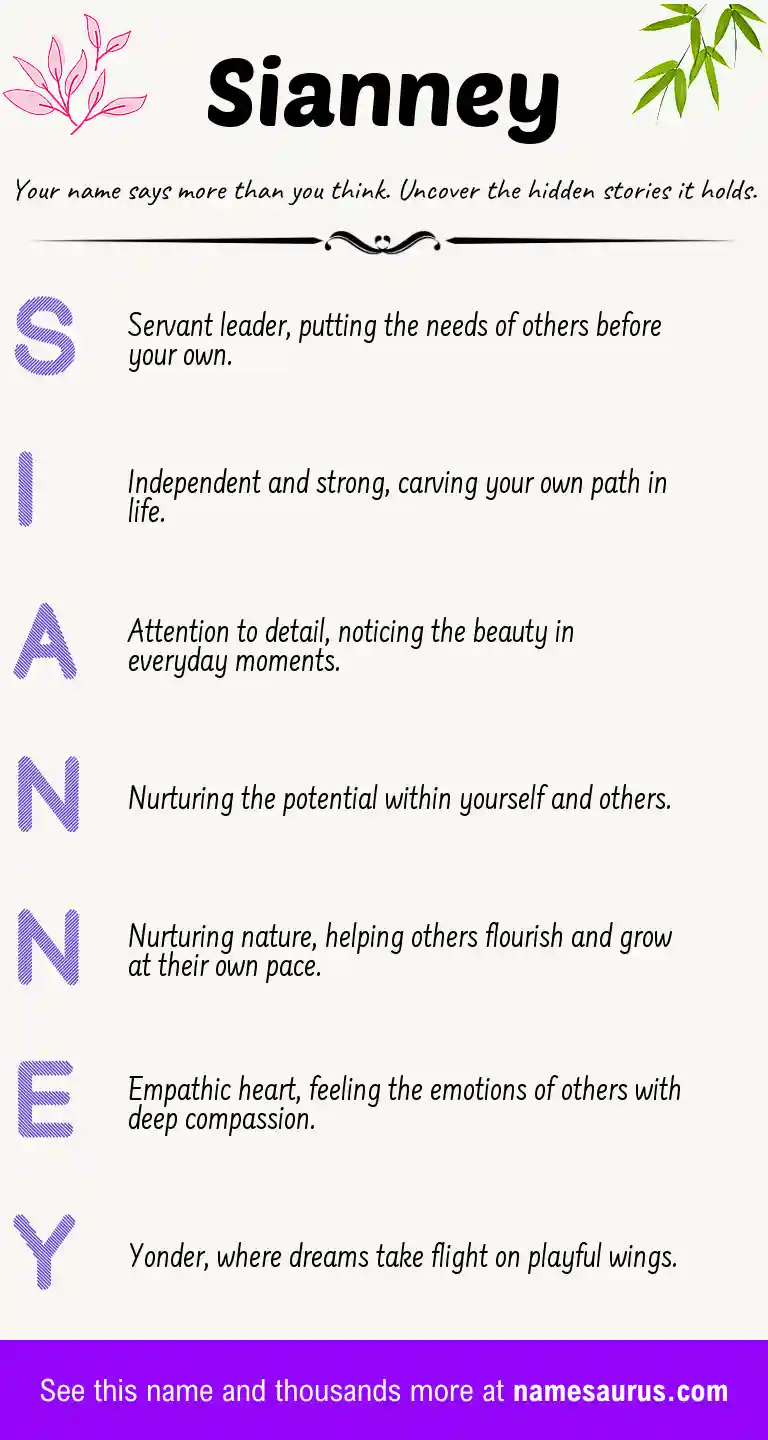 Acrostic poem about Sianney.