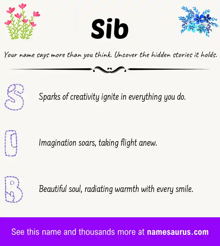 Acrostic poem about Sib.