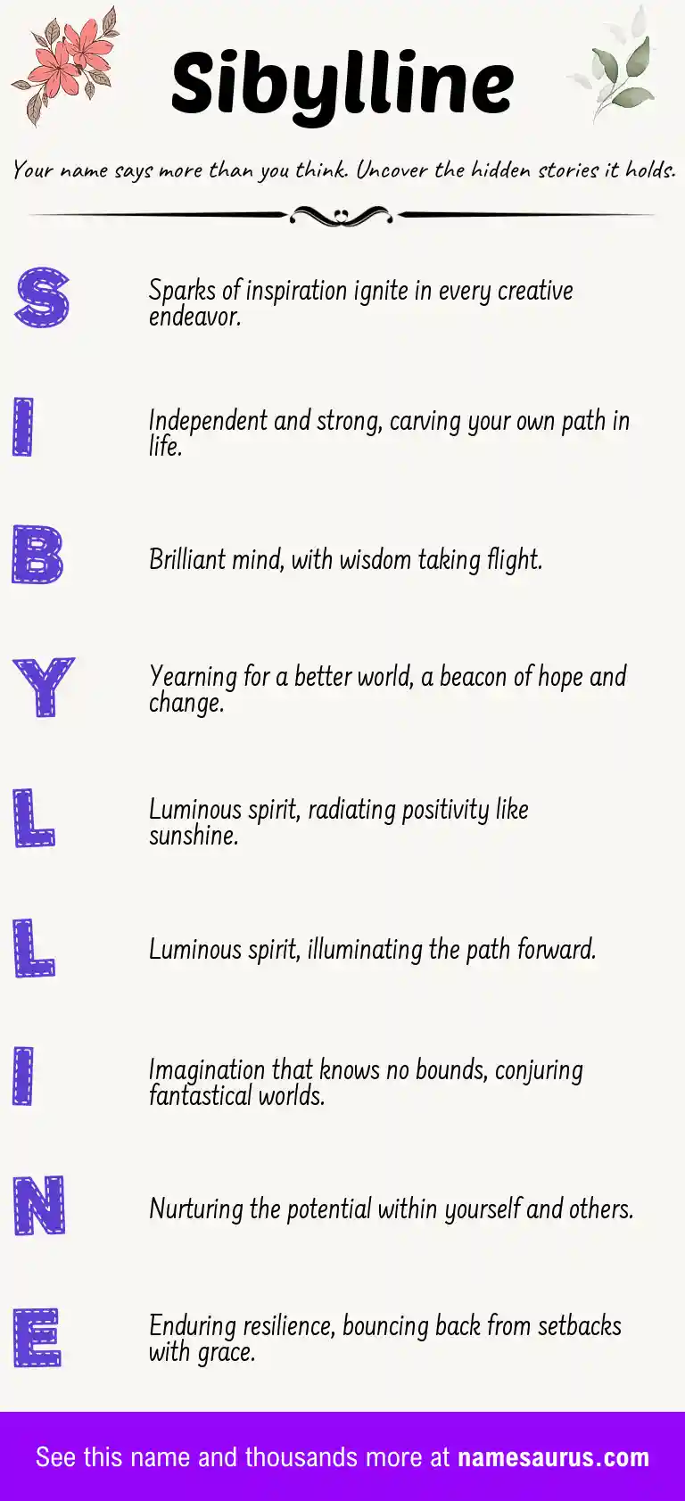 Acrostic poem about Sibylline.
