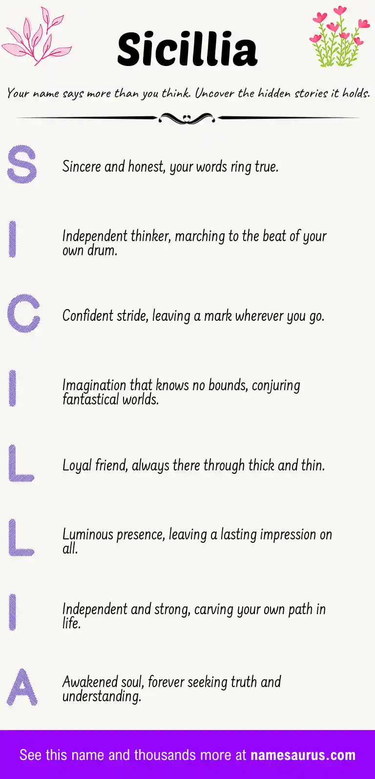 Acrostic poem about Sicillia.