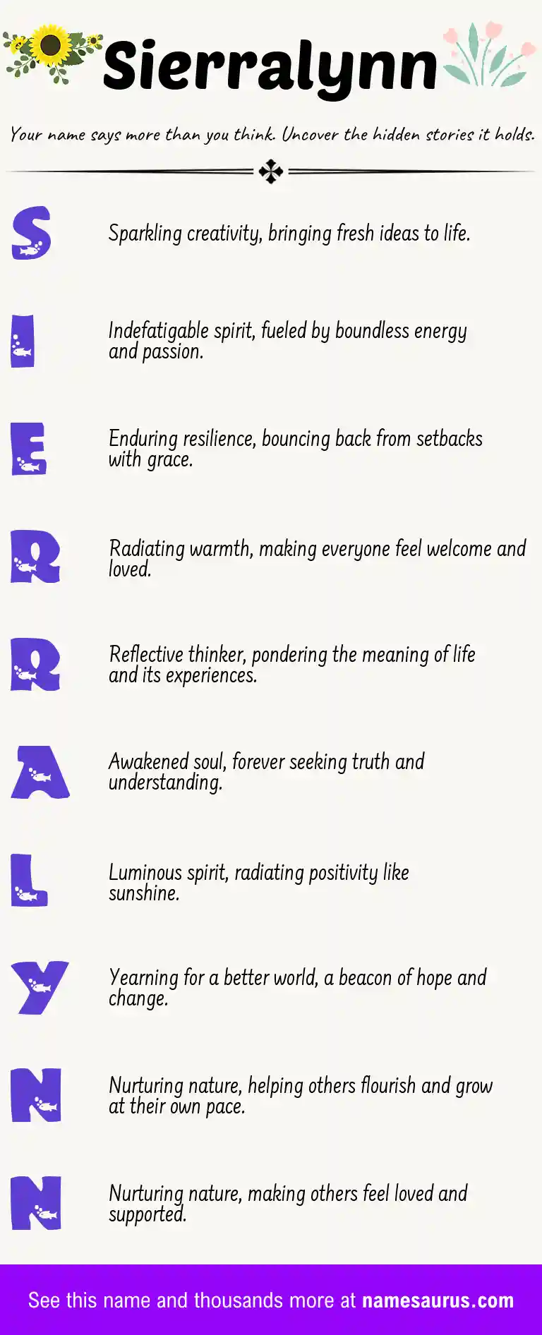 Acrostic poem about Sierralynn.