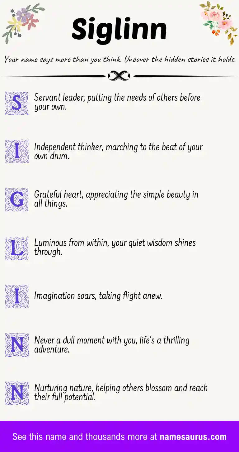 Acrostic poem about Siglinn.