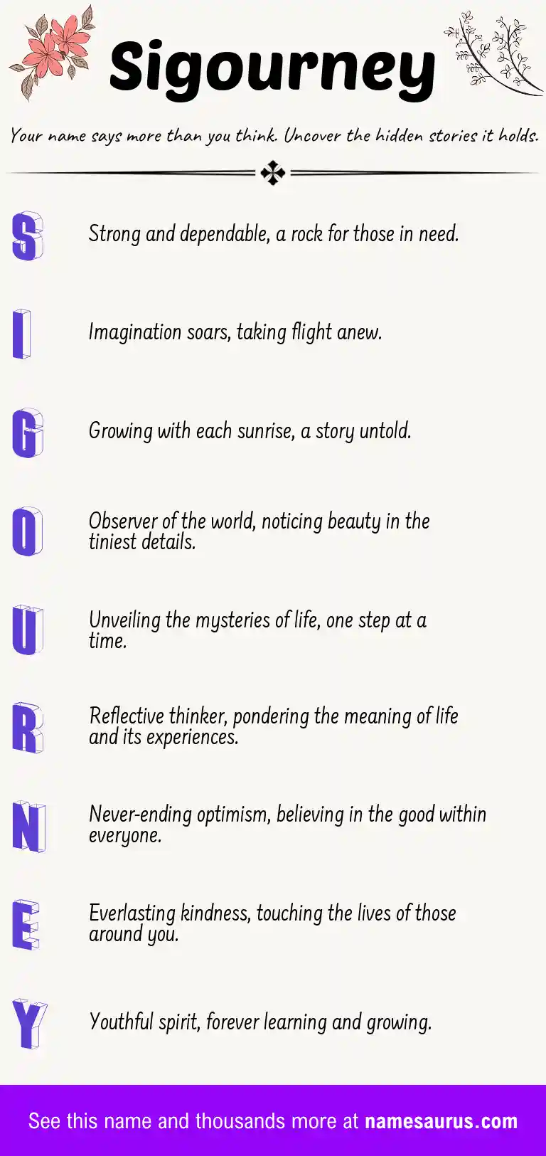 Acrostic poem about Sigourney.