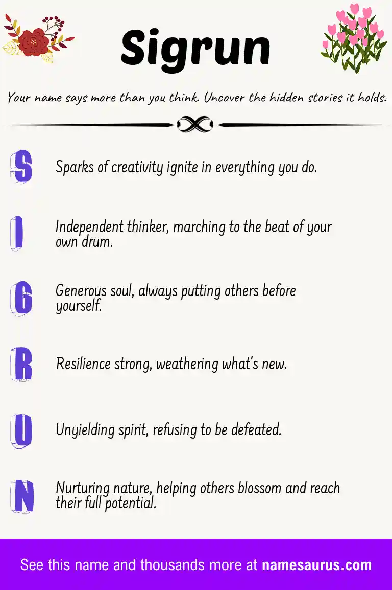 Acrostic poem about Sigrun.