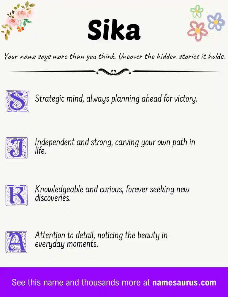 Acrostic poem about Sika.