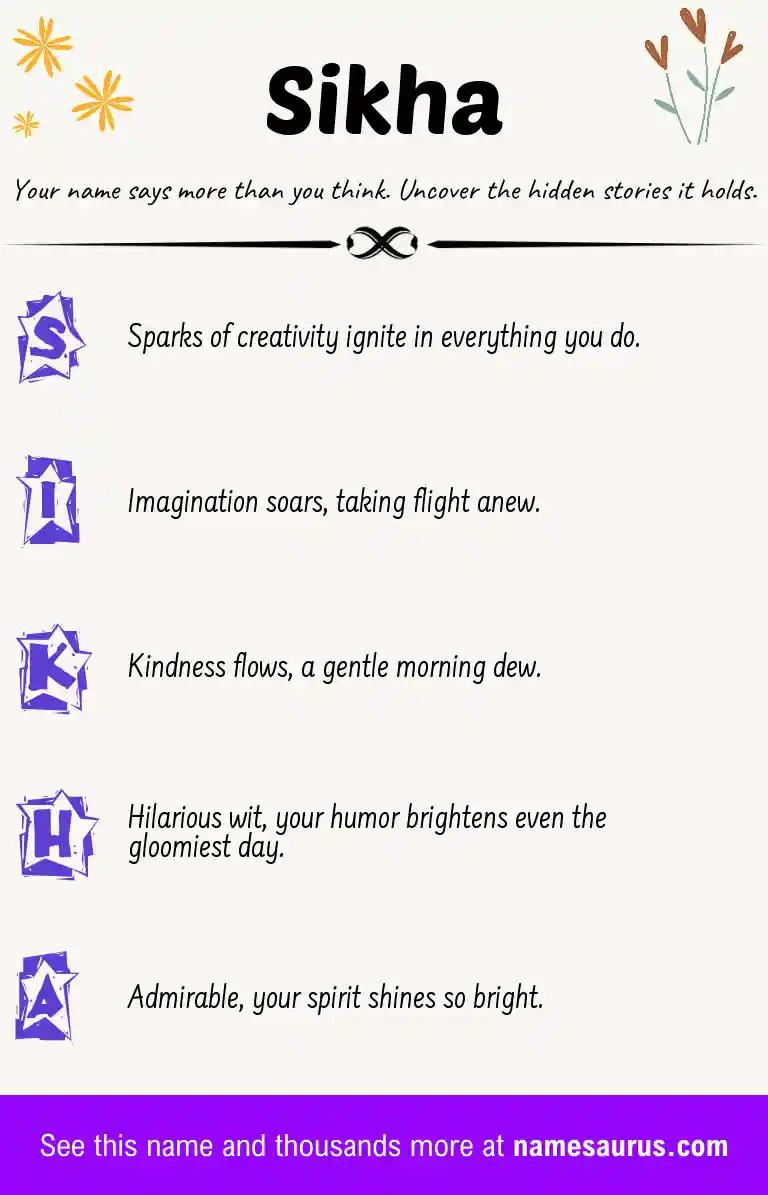 Acrostic poem about Sikha.
