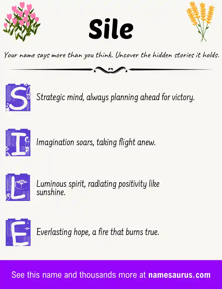 Acrostic poem about Sile.