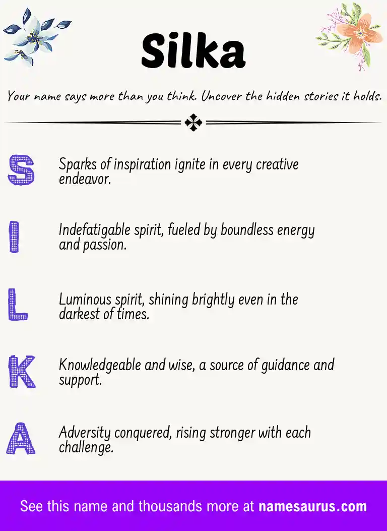 Acrostic poem about Silka.