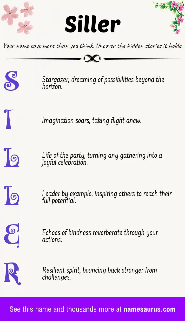 Acrostic poem about Siller.