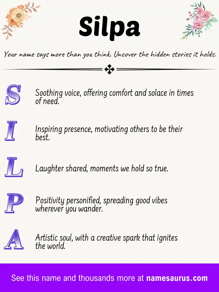 Acrostic poem about Silpa.