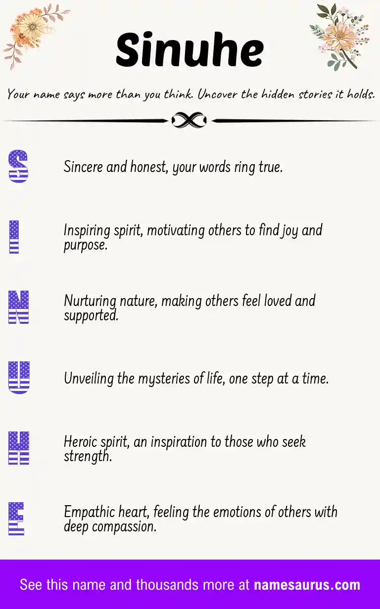 Acrostic poem about Sinuhe.