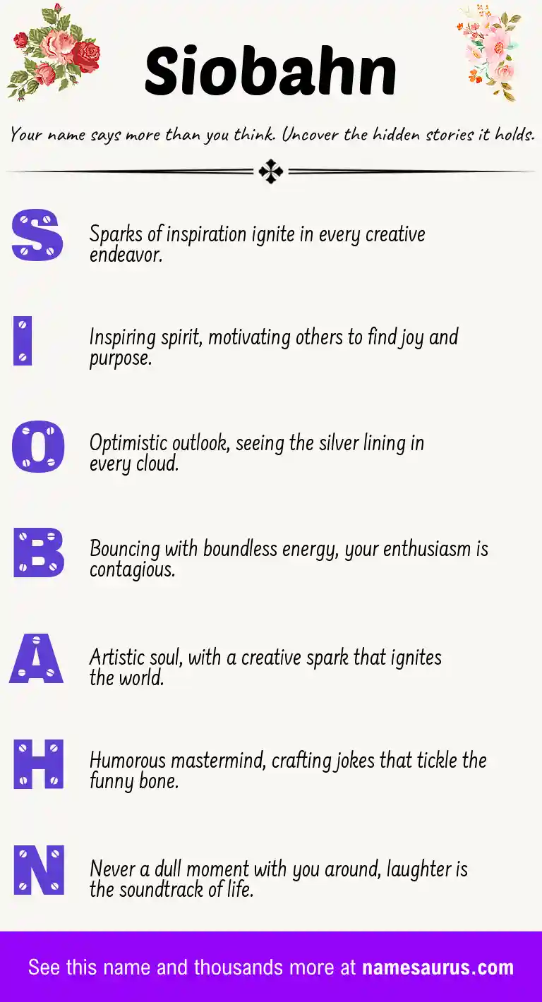 Acrostic poem about Siobahn.